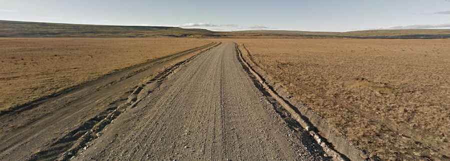 A 4x4 track to the scenic Haifoss waterfall