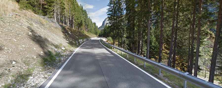A 5-star road to Passo Campo Carlo Magno in the Italian Alps