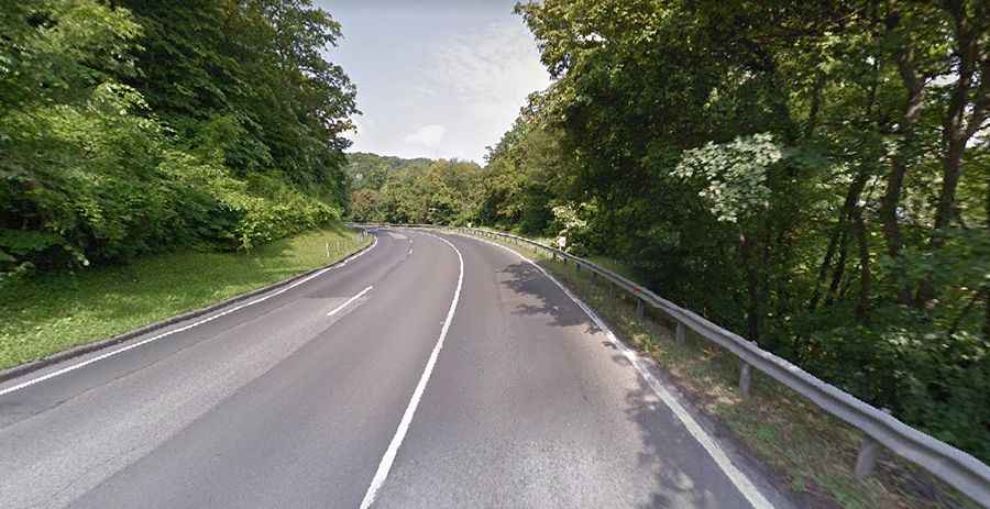 A busy road from Komló to Pécs