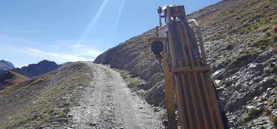 A daunting unpaved road to Bivacco Carmagnola