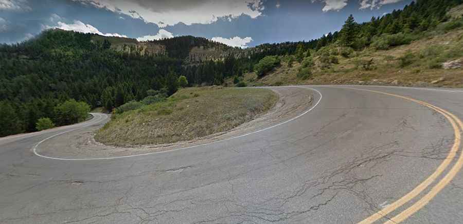 A few switchbacks to Douglas Pass in Colorado