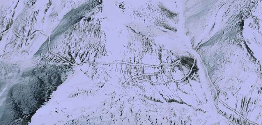 A frozen road to Damne La