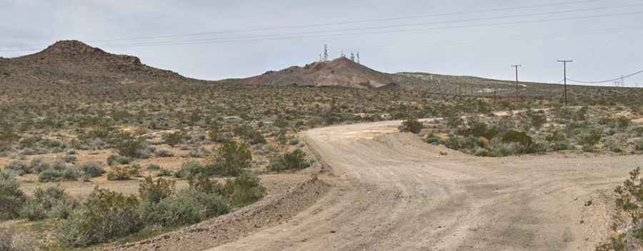 A gravel road to the top of Waterman Hills