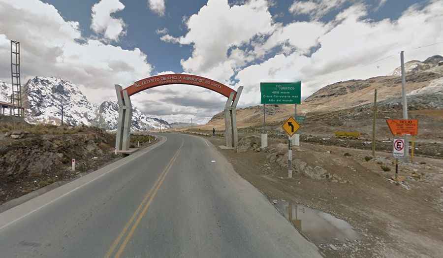 A hairy paved road to Anticona Pass in the Andes