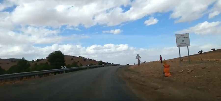 A high mountain road to Tizi N´Talghaumt in the Atlas