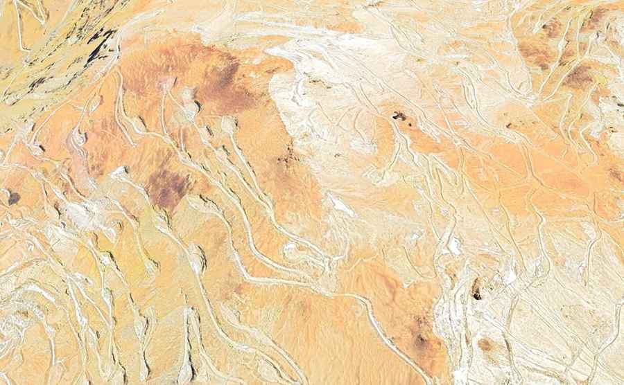 A mining road to Cerro del Carmen in the Andes