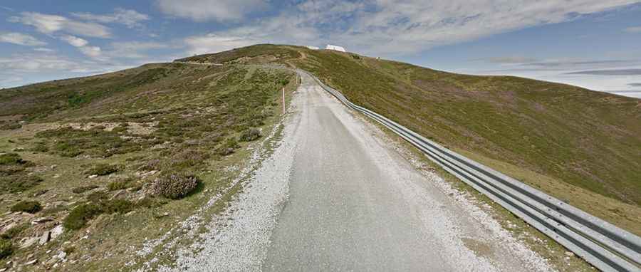 A narrow road to the wild Picon Blanco in the Cantabrian Mountains