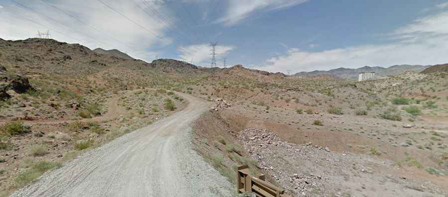 A narrow shelf road to Gold Strike Pass in NV