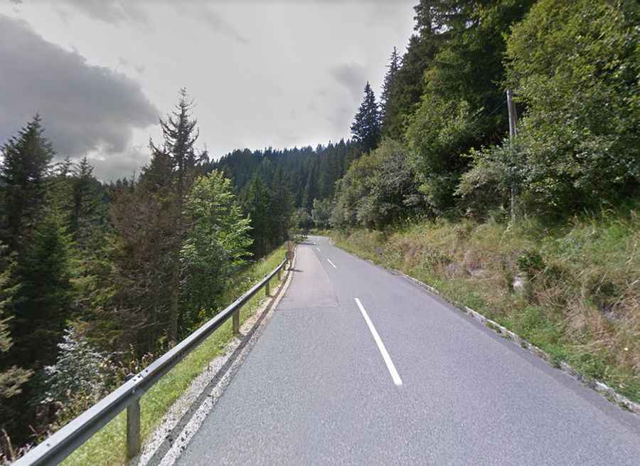 A paved mountain road to Klippitztorl Pass in Austria