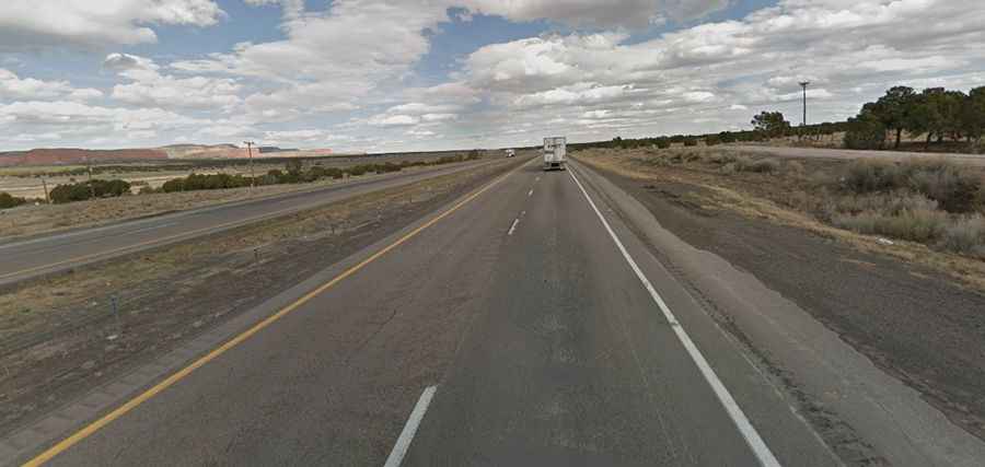 A paved road to Campbell Pass in NM