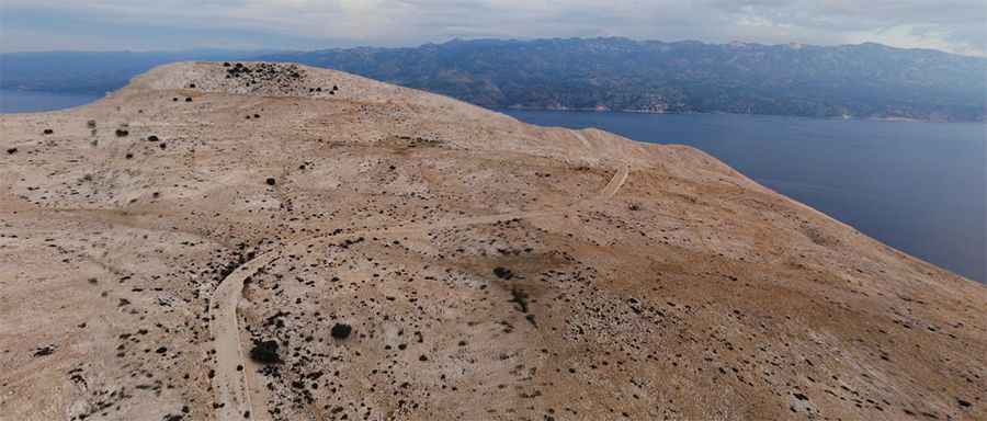 A road in Goli Otok: the abandoned prison in the Croatian sea