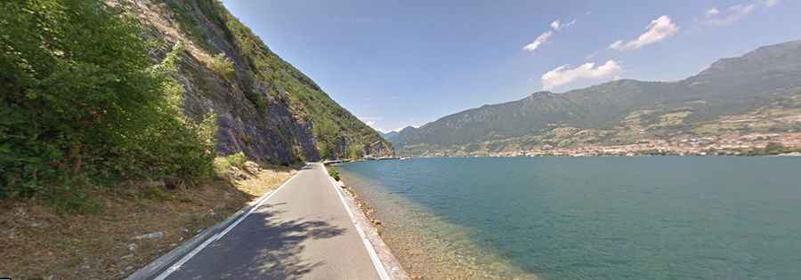 A scary road from Carzano to Peschiera Maraglio