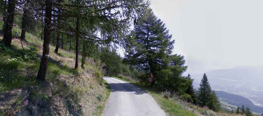 A scenic paved road to Colle di Joux