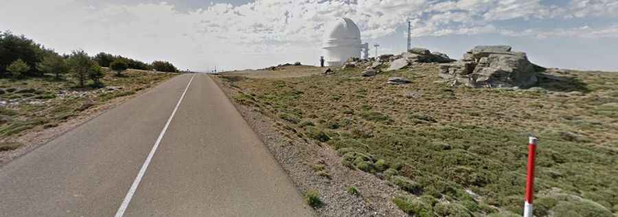 A Scenic Paved Road to the Summit of Calar Alto in Andalusia