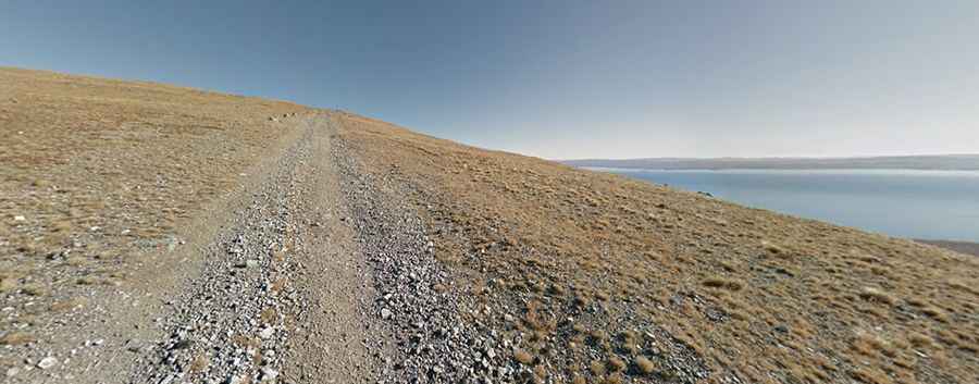 A steep road to the top of Kadan Khyasaa