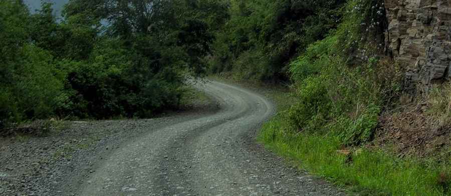A Steep Unpaved Road to Hela Hela Pass in KwaZulu-Natal