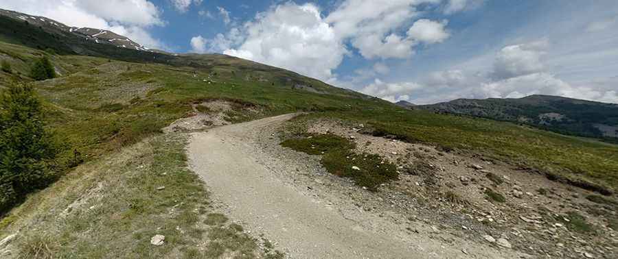 A wild road to Mont Fallere in the Pennine Alps