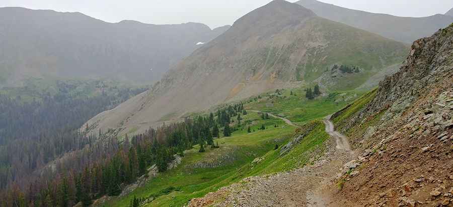 A wild road to Tomichi Pass in Colorado