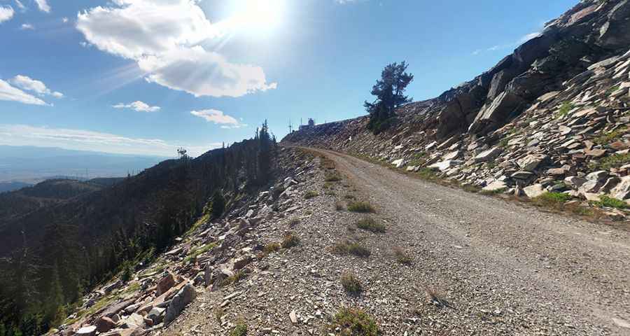 A wild unpaved road to Point Six in Montana