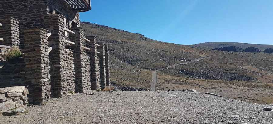 A wild unpaved road to Poqueira Refuge