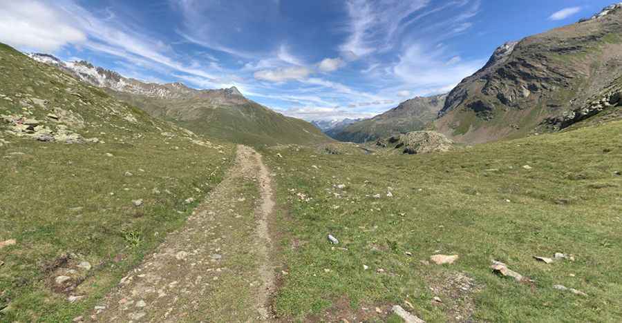 A wild unpaved road to Val Viola Pass