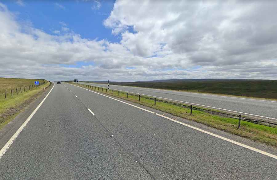 A66 to Stainmore Summit is a defiant road in bad weather