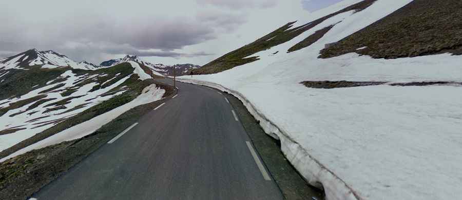 An epic paved road to Col de Restefond in the Alps