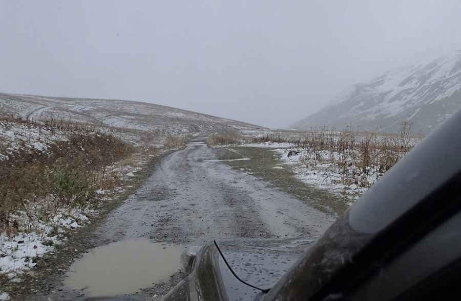 An epic road to Zagari Pass in the Caucasus