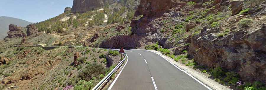 An Iconic Paved Road to El Retamar in the Canary Islands
