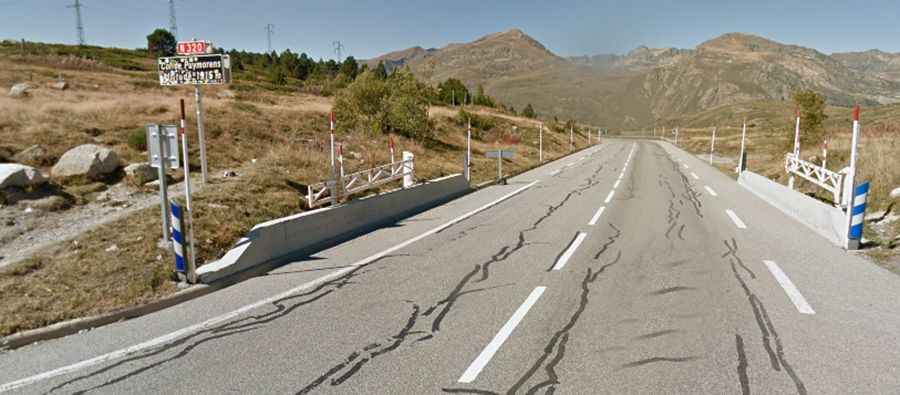 An iconic road to Col de Puymorens in the Pyrenees