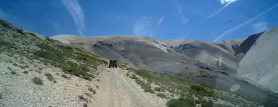 An old mining road to Mount Patterson in California