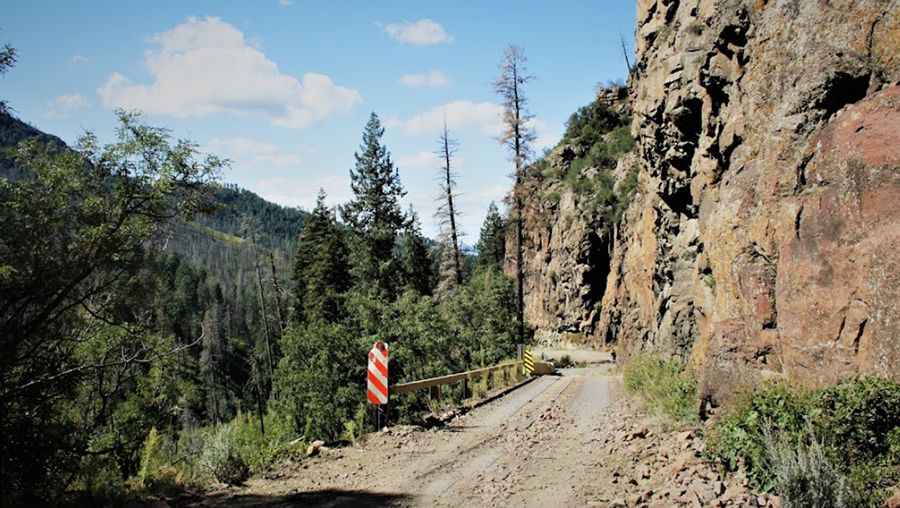 Aztec Peak is a road to the highest point of Sierra Anchas