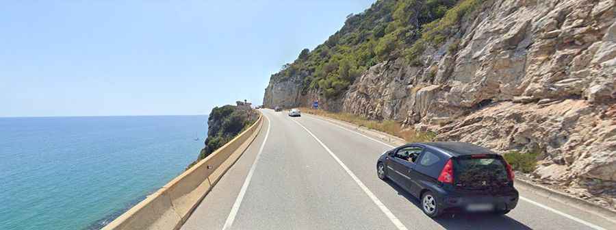 C31 is a Busy Coastal Road with Sharp Curves and Stunning Views in Barcelona