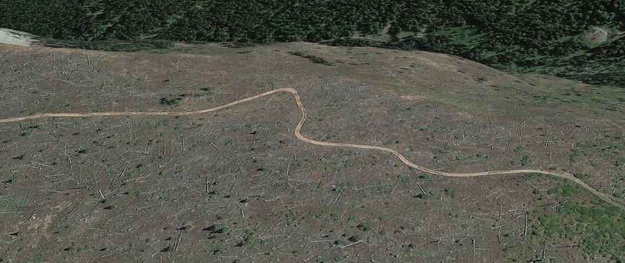 Coronet Drive, a rough road in Colorado