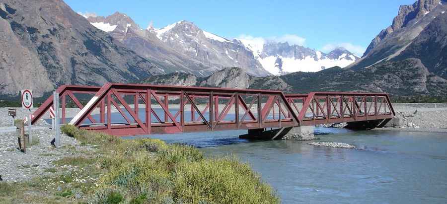 Crossing the beautiful Puente del Rio Electrico