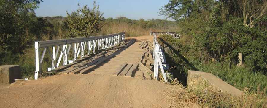 Crossing the exciting Tunduru bridge