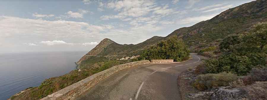 D33 is a winding paved road in Corsica