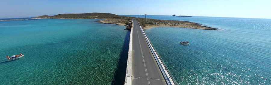 Diakofti bridge, a hidden gem on a Greek beach