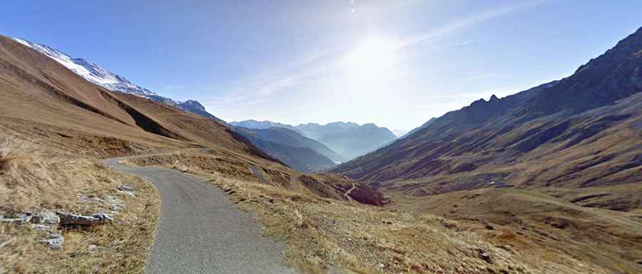 Discovering the narrow steep road to Col du Sabot in France