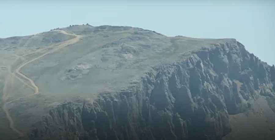Driving a military road to the summit of Cheekha Dar in Kurdistan