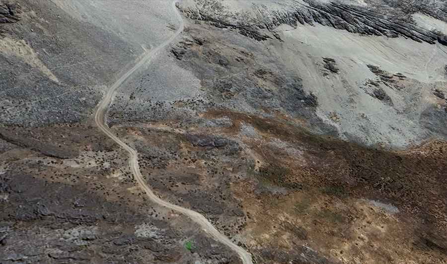 Driving an unpaved mining road to Abra Qillwa Quta in the Andes