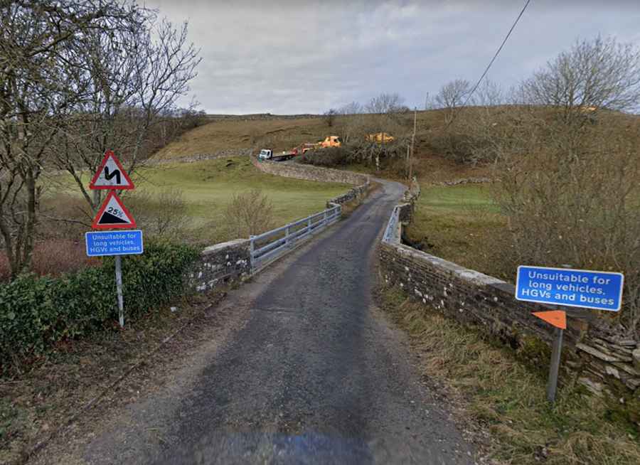 Driving the brutal road from Tan Hill Inn to Keld