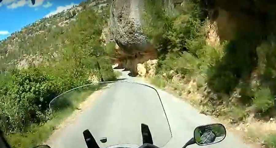 Driving the canyon road to Margalef Dam is not a piece of cake
