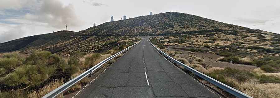 Driving the challenging paved TF-24 Road on Canary Islands