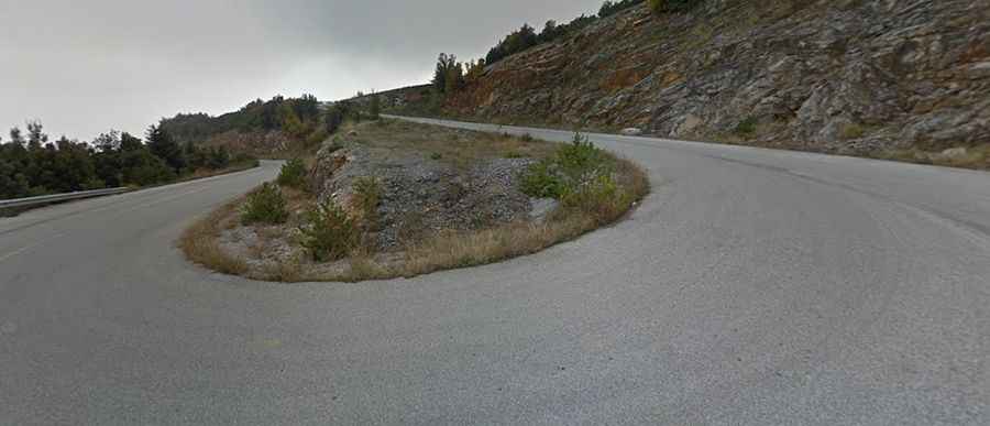 Driving the curvy road from Leptokarya to Karya in Central Macedonia