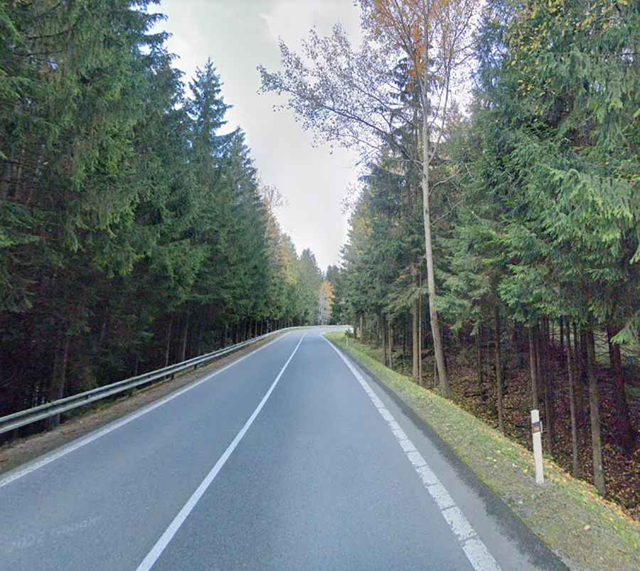 Driving the curvy Route 56 in the Moravian-Silesian Region