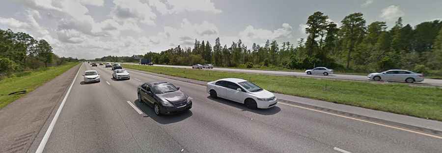 Driving the dangerous Interstate 4 (I-4) in Florida