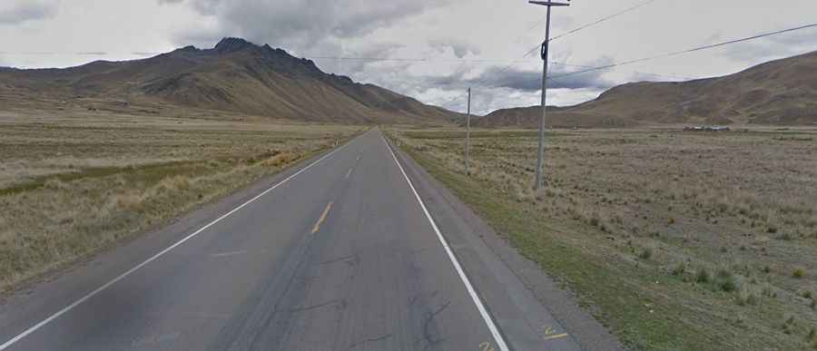 Driving the paved road to La Raya Pass in the Andes