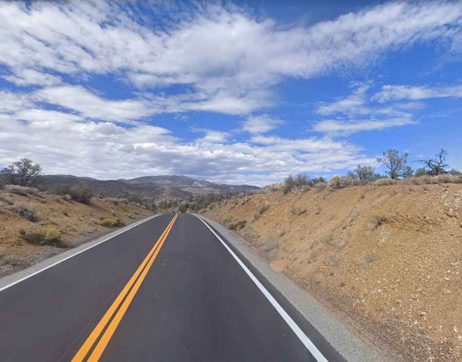 Driving the paved road to Westgard Pass in California
