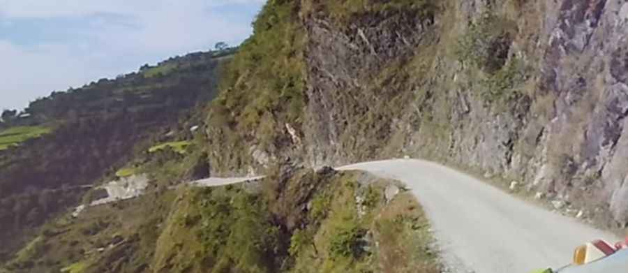 Driving the road to Supa Deurali Temple is not a piece of cake